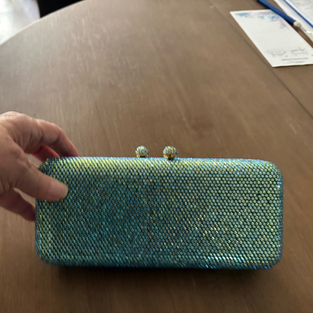 Sparkling Blue and Gold Clutch